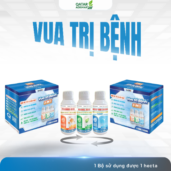 Bộ 3 Vua Trị Bệnh Pyramos 40sl 450m + Naxanil 20sc 450ml + Mitop One 390sc 450ml