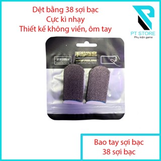 Bao tay chơi game sợi bạc xám - Dệt bằng 38 sợi bạc cao cấp - Cực kì mượt mà - Thiết kế không viền ôm tay thoải mái