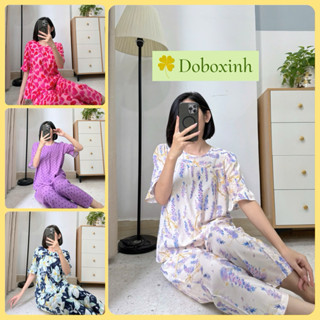  Đồ Bộ Tole Lanh Quần Dài Tay Lở Bộ Lanh Nữ Mặc Nhà VNXK Chất Tole 2 Da Mềm Mát 40-75kg doboxinh 