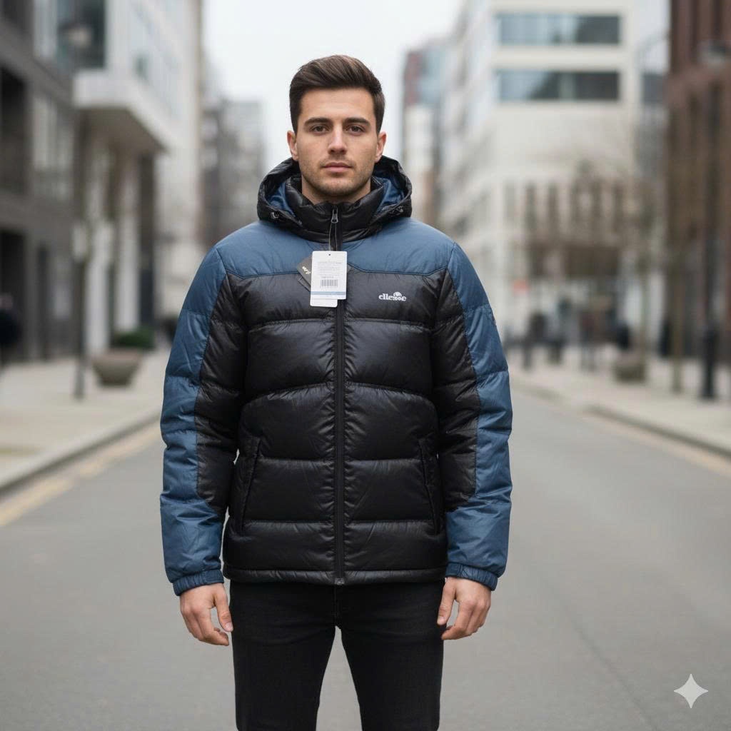 Áo Khoác Phao Đen Có Mũ (Puffer Jacket)
