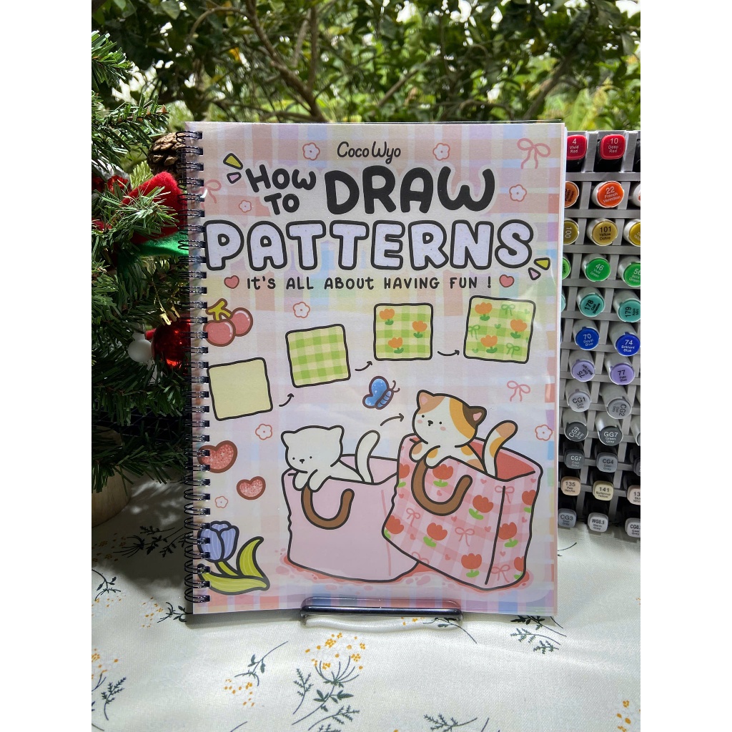How to draw pattern by CocoWyo- sổ tay hướng dẫn vẽ họa tiết- Khổ giấy A4 định lượng 120gsm
