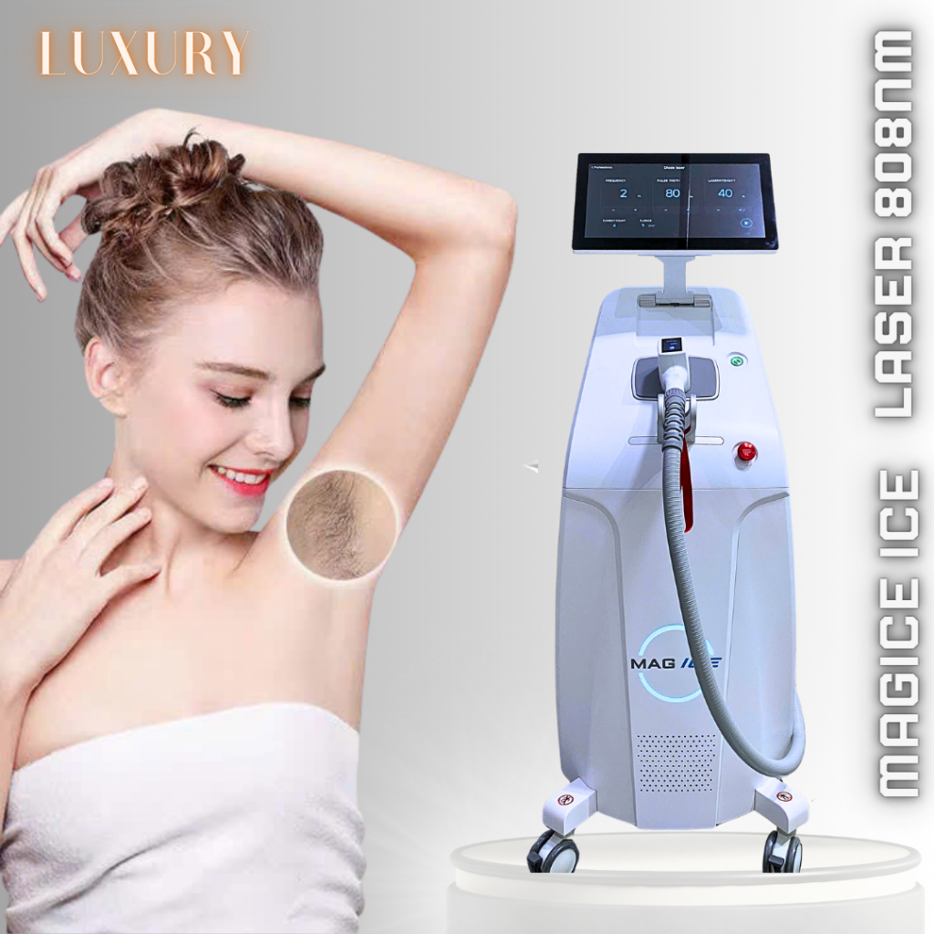 Máy triệt lông Diode laser ICE MAGIC Máy laser Diode ICE MAGIC 12Thanh Diode tổng hợp