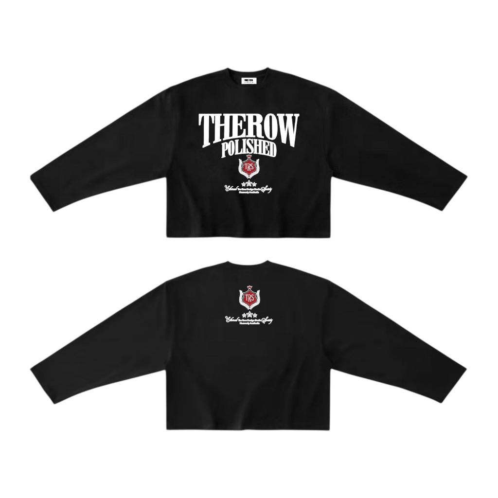 [Ver8] THEROW Áo Thun Tay Dài Long Sleeve Boxy 250gsm Form Rộng Cổ Tròn Unisex Nam Nữ Phong Cách Basic Thoải Mái ThuĐông | BigBuy360 - bigbuy360.vn