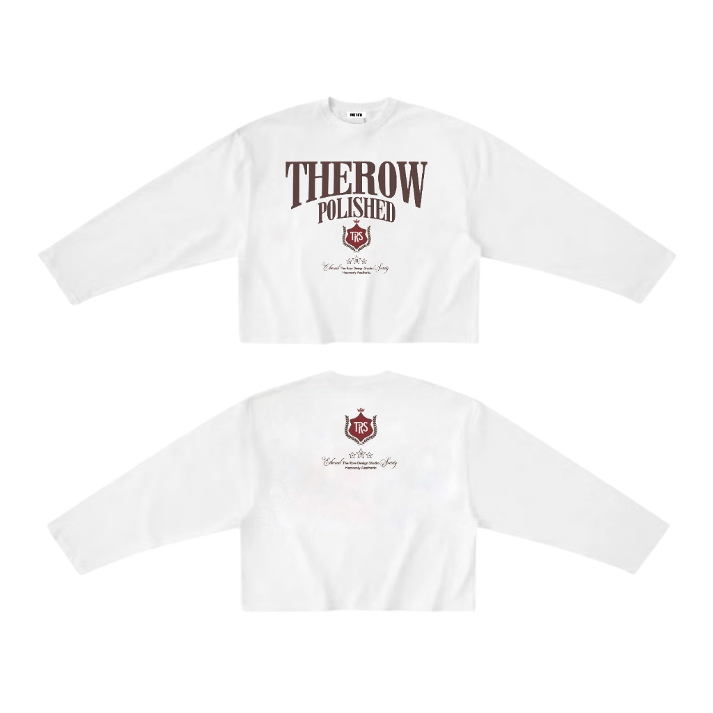 [Ver8] THEROW Áo Thun Tay Dài Long Sleeve Boxy 250gsm Form Rộng Cổ Tròn Unisex Nam Nữ Phong Cách Basic Thoải Mái ThuĐông | BigBuy360 - bigbuy360.vn