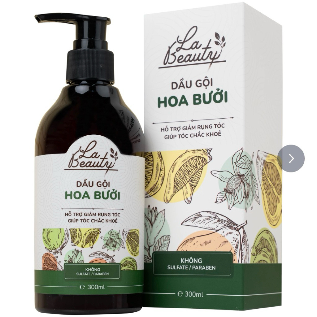 [CHÍNH HÃNG]Dầu gội Hoa Bưởi La Beauty giảm gãy rụng, kích thích mọc tóc (300ml)-TẠP HÓA HUỲNH NHƯ