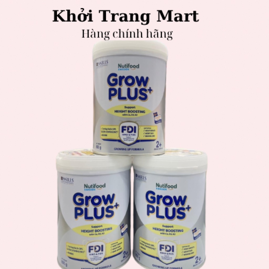 Sữa Grow Plus Bạc Shop đủ số 0 , 1 , 2 hỗ trợ phát triển chiều cao và toàn diện lon 800 g