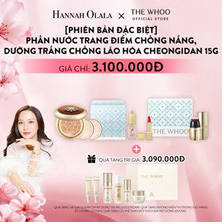  Hannah Olala x Whoo x  Tặng kèm 1 lõi 15g  Phấn nước trang điểm chống nắng dưỡng trắng chống lão hóa CheonGiDan Cushion 