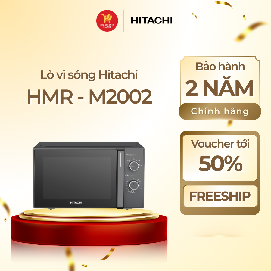 Lò Vi Sóng Cơ Hitachi HMR-M2002 - Dung tích 20L - Công suất 700W - 5 mức công suất - Bảo hành chính 