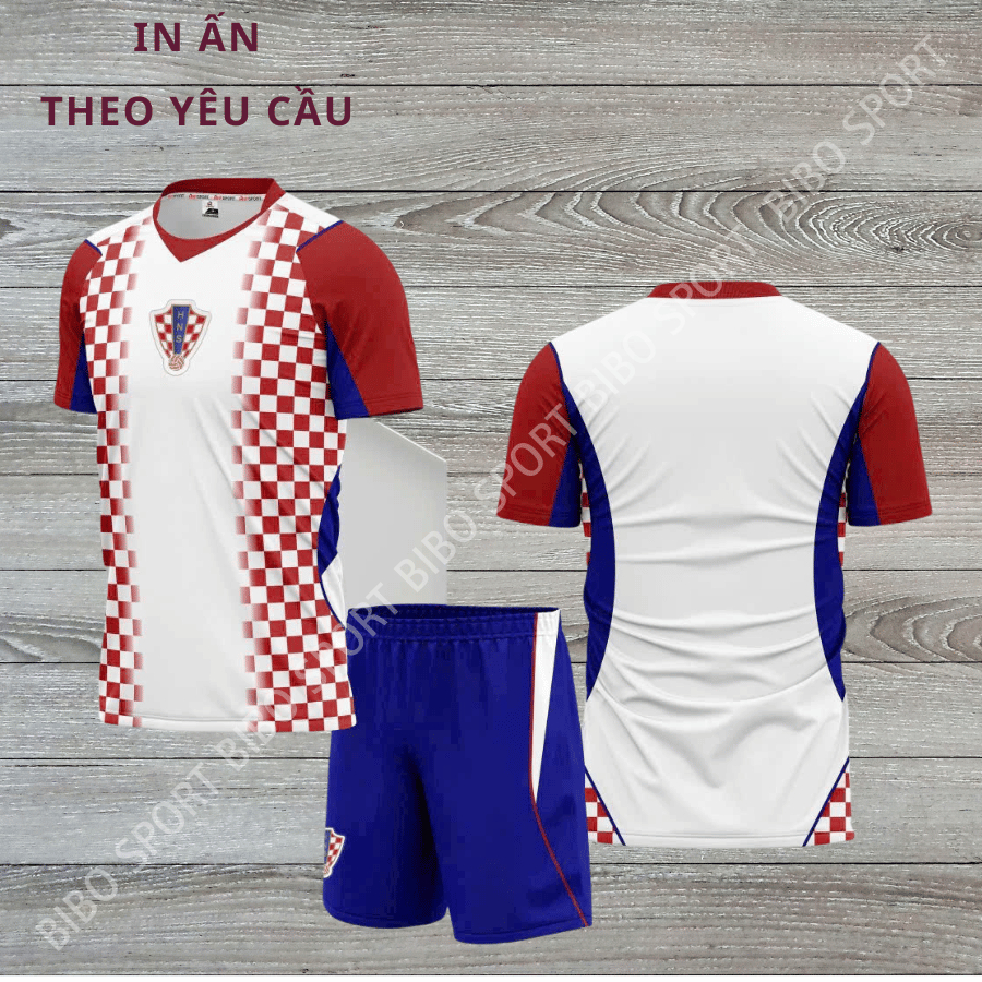 Quần Áo Bóng Đá Croatia Trắng 25/26 - Vải Mè HP  – In Tên Số Theo Yêu Cầu BIBO SPORT