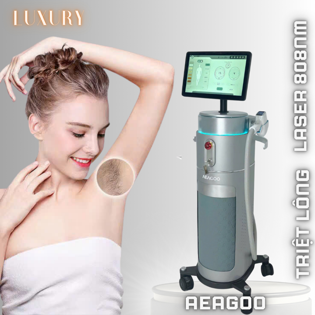 Máy triệt lông Diode laser Máy triệt lông Diode laser 808nm Máy triệt lông siêu lạnh diode laser