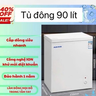 Tủ đông 90 lít mini a ux ,tủ đông bảo quản thực phẩm, đồ ăn luôn đảm bảo chất lượng