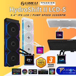  Tản nhiệt nước AIO CPU Lian Li HYDROSHIFT II LCD - S 360 TL  CL  N Wireless Black  White -Chính hãng 