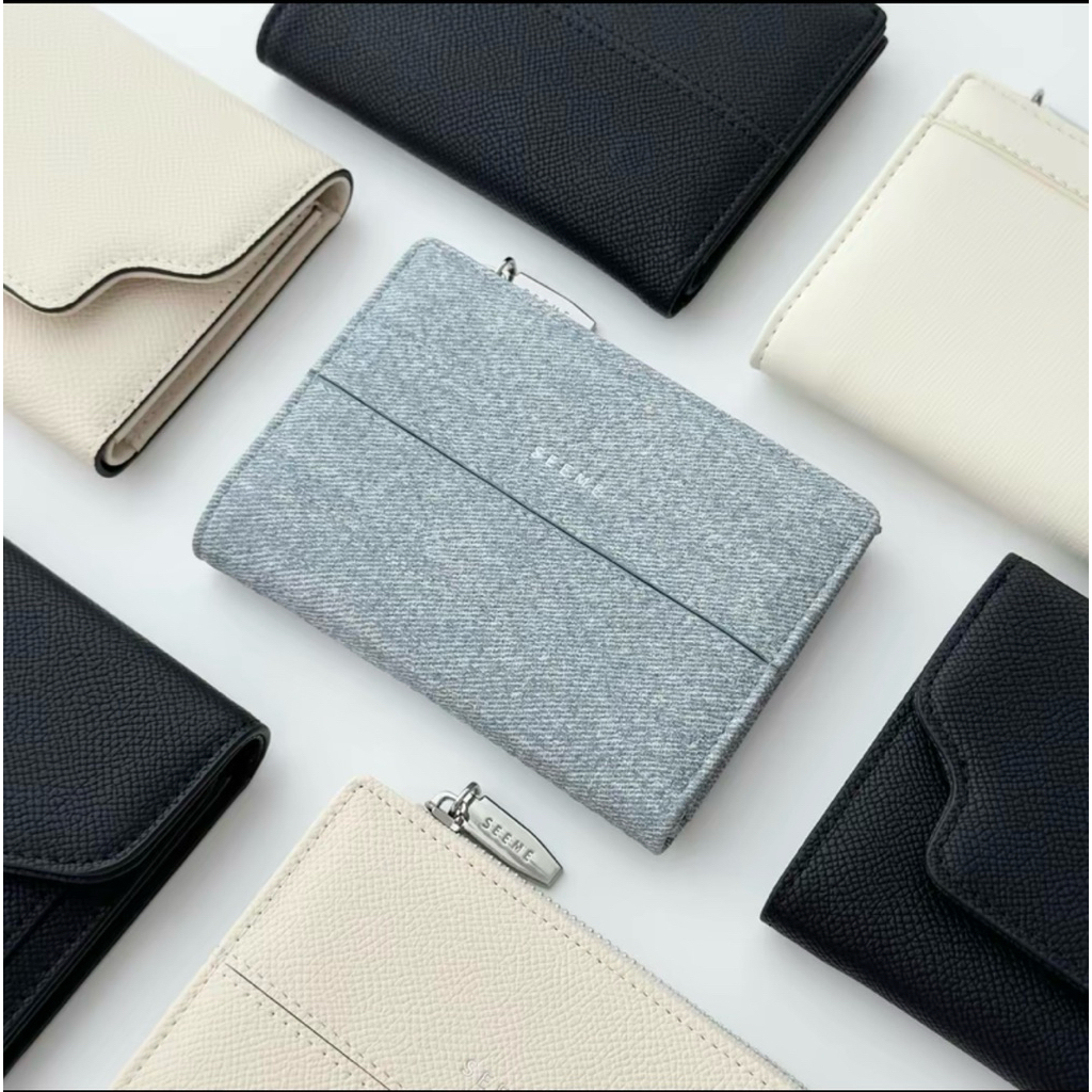 <Pass> Ví nữ Seeme màu xanh jean