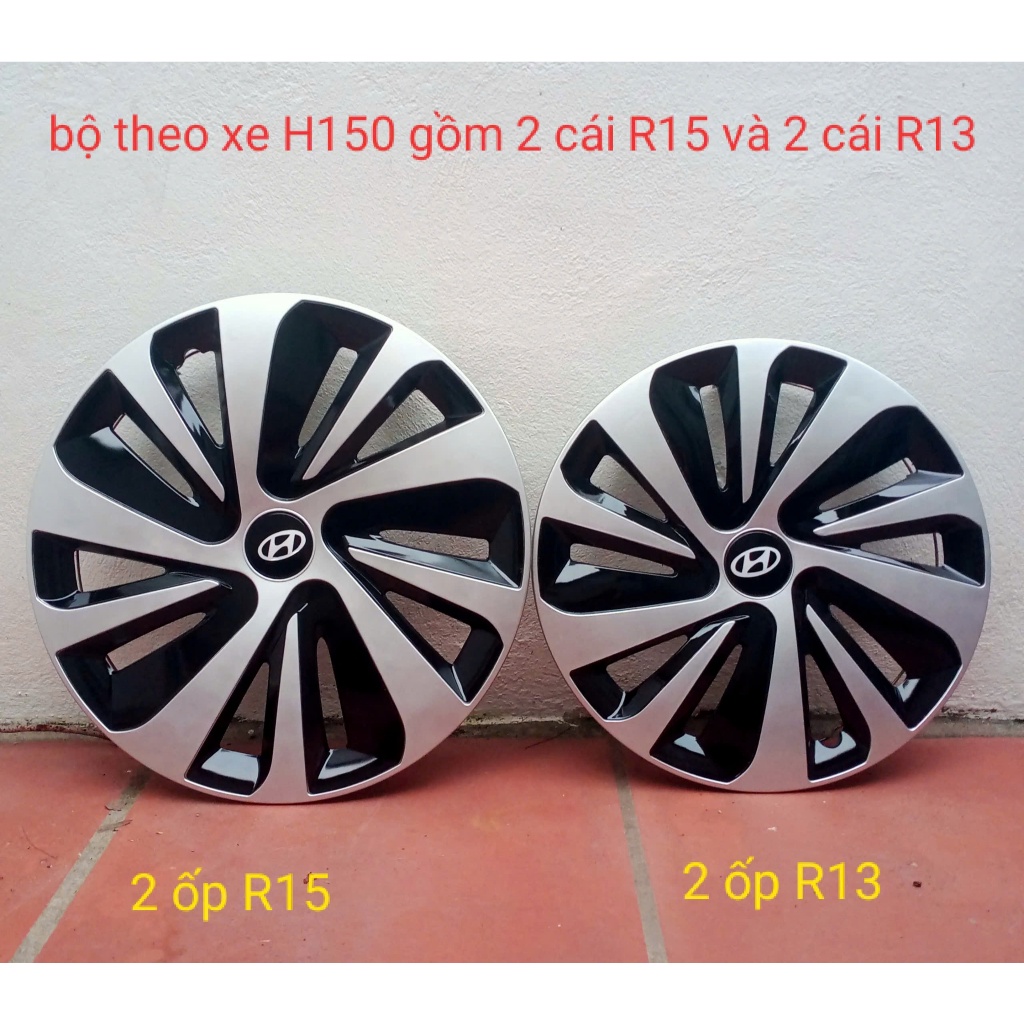 Ốp lazang xe tải  hyundai H150 , bánh trước R15 và bánh sau R13 - ốp chụp vành bánh xe ô tô H100 - H