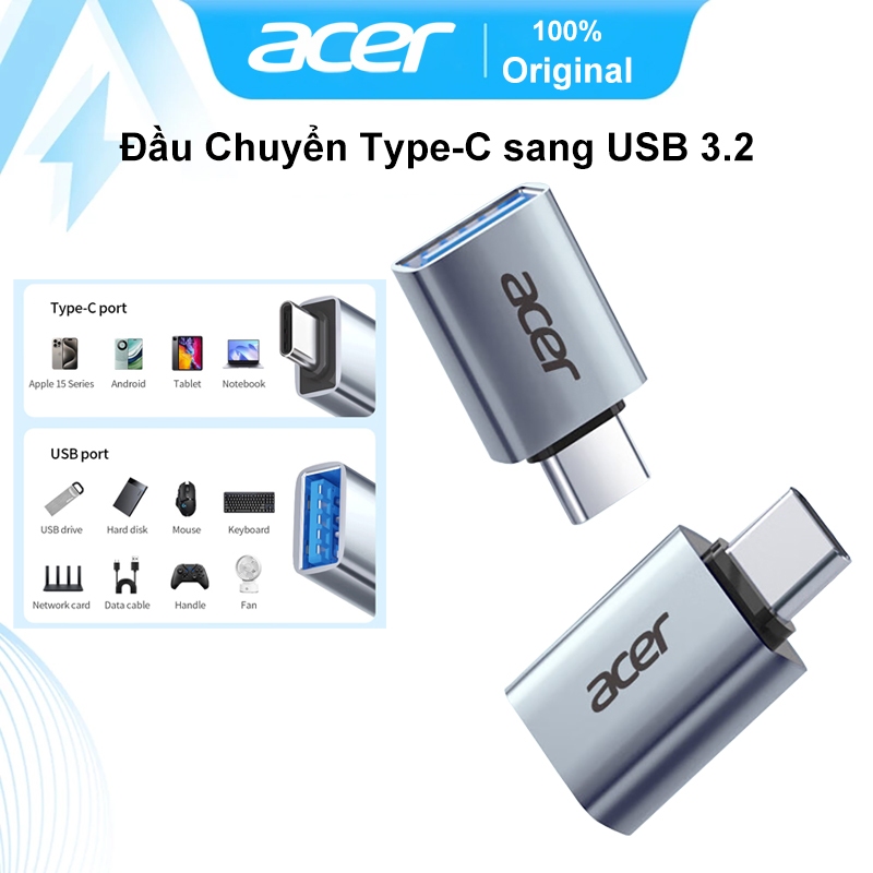Acer Đầu Chuyển Type-C sang USB 3.2 - OTG Đầu Chuyển