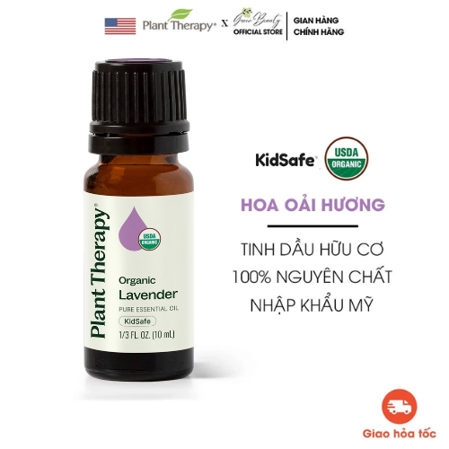 Tinh dầu Hoa Oải Hương Lavender Hữu Cơ Nguyên Chất Nhập Khẩu Mỹ Plant Therapy - USDA Organic Kid Saf