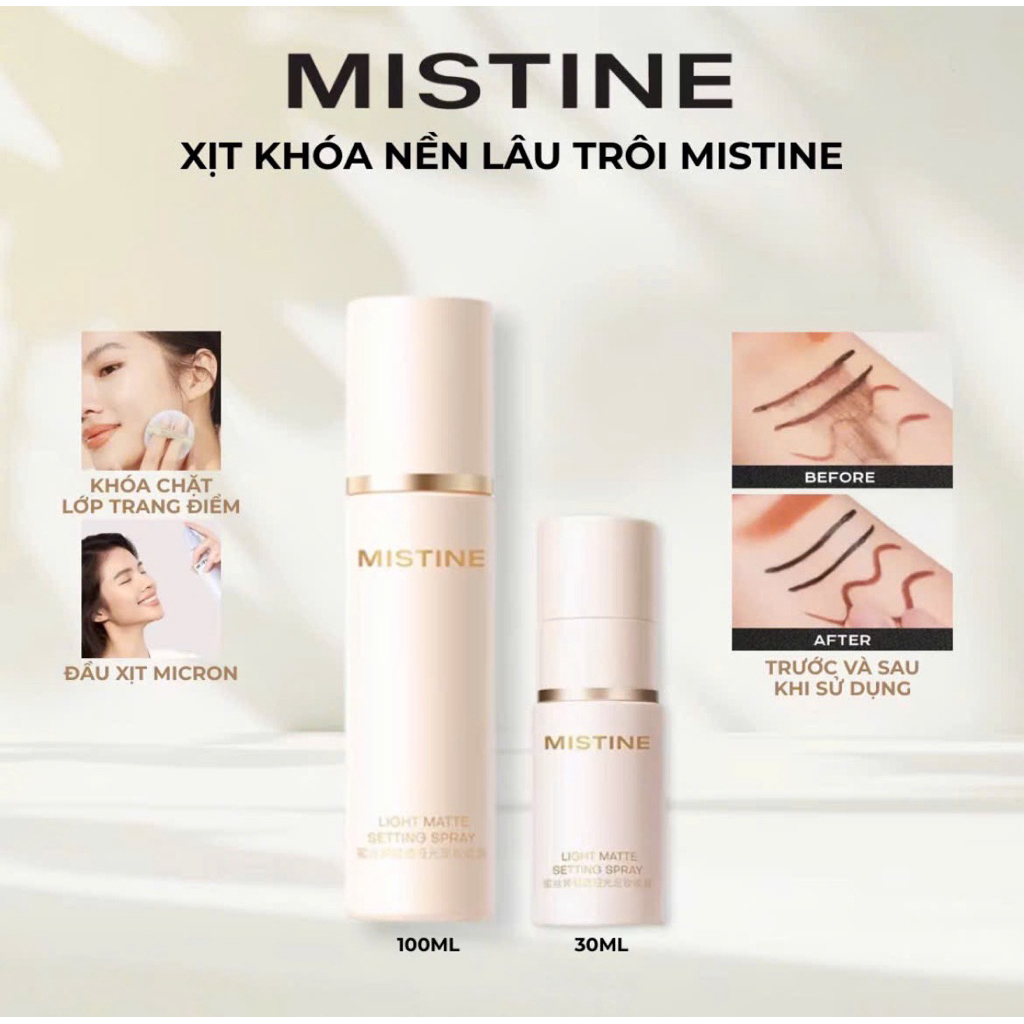 Xịt khoá makeup  MISTINE xịt khoá nền Hiệu quả lì mịn 100ml