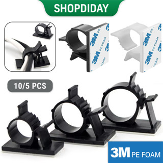 Bộ 10/5 Nẹp Dây Điện Dán Tường Có Thể Điều Chỉnh, Kẹp Cố Định Dây Điện Gọn Gàng Size Lớn D19