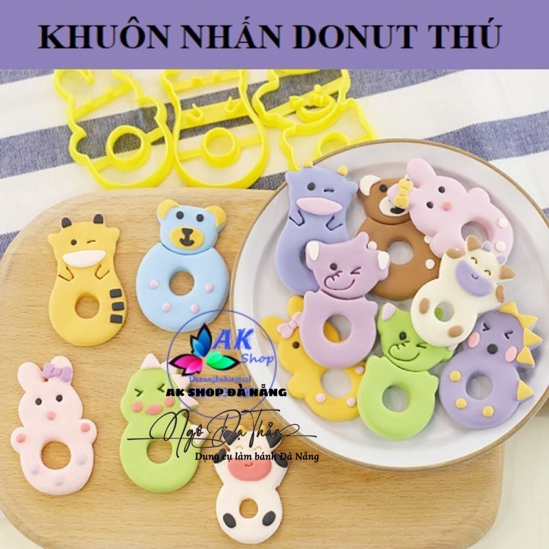 Khuôn nhấn cutter nhựa DONUT THÚ ( AKSHOPCAMLE 2601.902 )