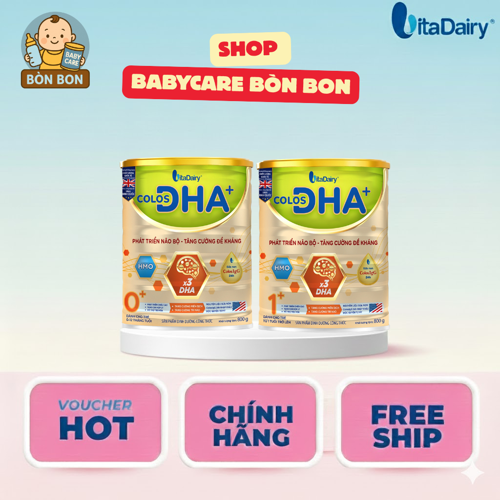 Sữa bột Colos DHA+ 0+, 1+ - 800G