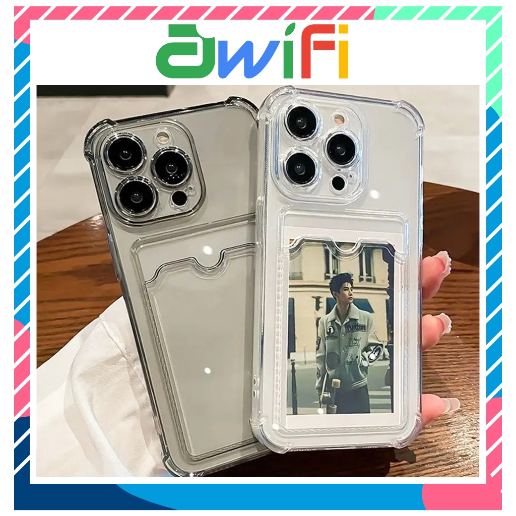Ốp Lưng iPhone Đựng Ảnh Thẻ Cao Cấp Chống Sốc Bảo Vệ Camera - 7/8/X/XS/11/12/13/14/15/16/17/Plus/Pro/Max AWiFi G5-6