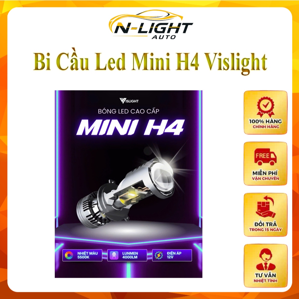 Bi cầu Led mini H4 Vislight