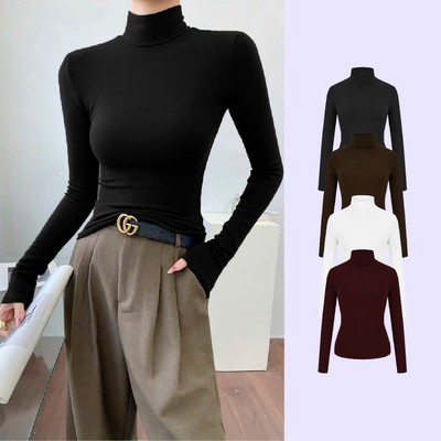 Áo dài tay Collie Choobe cổ cao 4 cm lót lông giữ nhiệt dáng ôm body co giãn 4 chiều - A175