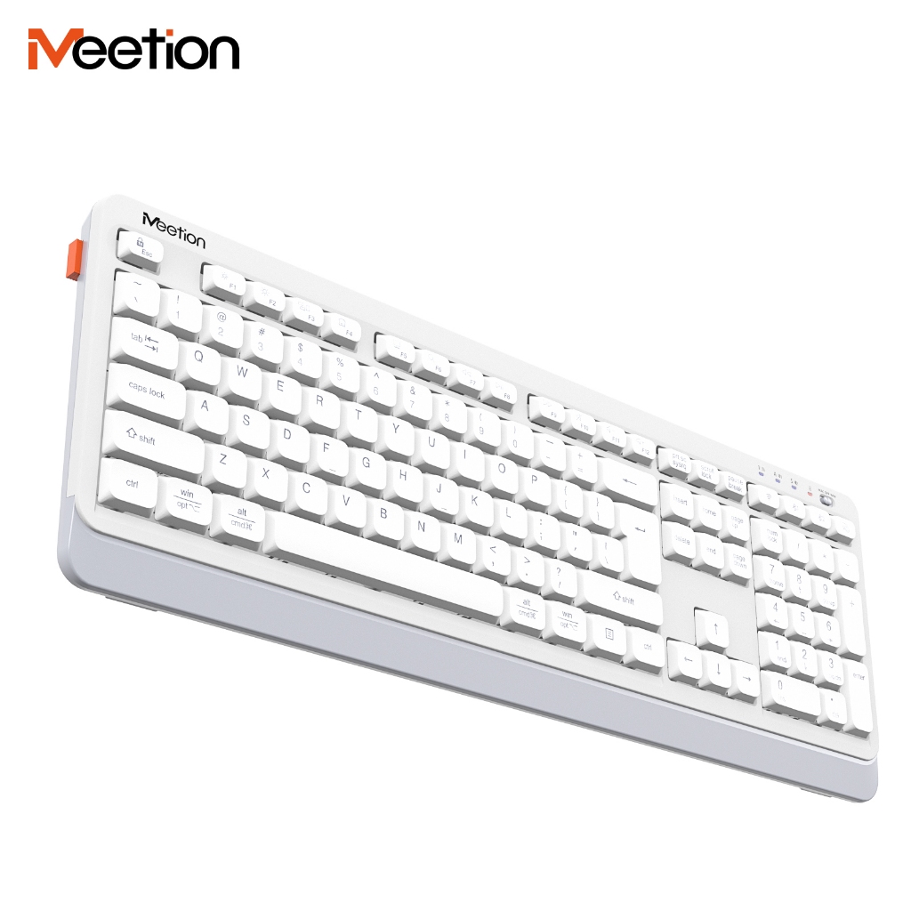 Bàn phím không dây Meetion BTK530 fullsize 108 phím dual mode Bluetooth + 2.4G chống ồn pin sạc sử dụng lên đến 100 giờ | BigBuy360 - bigbuy360.vn