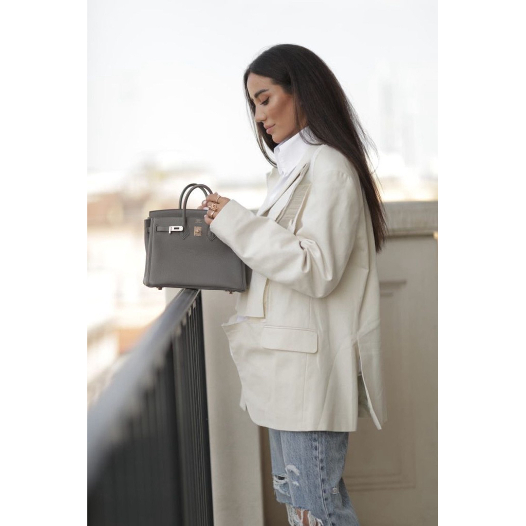 tui hm xám đậm da thật