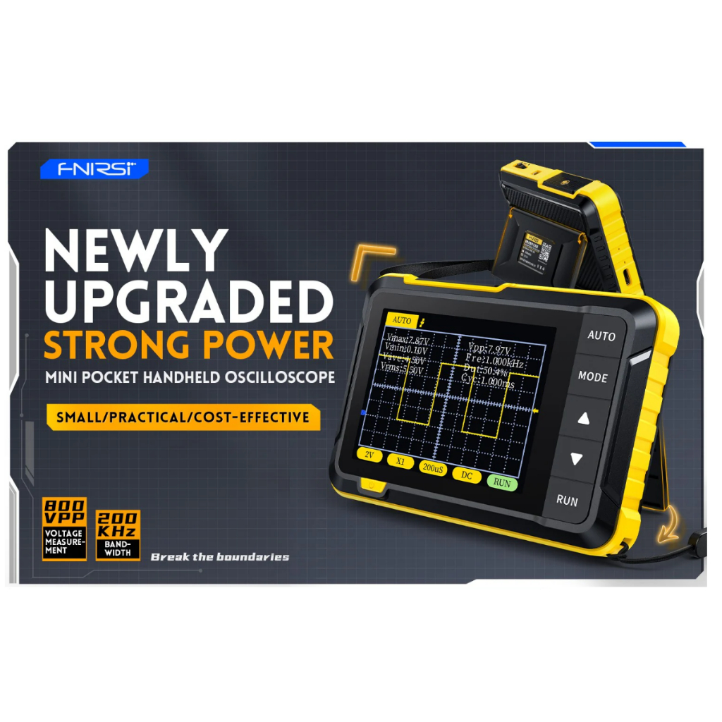 Máy hiện sóng kỹ thuật số di động FNIRSI DSO-152, Máy hiện sóng cầm tay DSO 152, 200KHz tốc độ 2.5MS