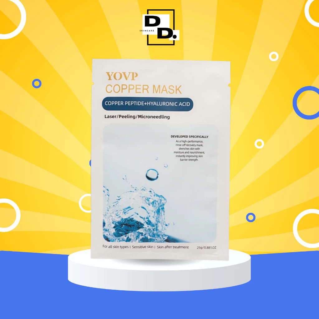 Mặt Nạ Phục Hồi, Cấp Ẩm Da Tức Thì YOVP COPPER MASK PEPTIDE