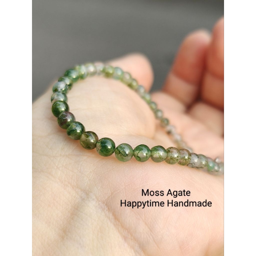 Sgn2512122 Vòng Tay Moss Agate Happytime Handmade