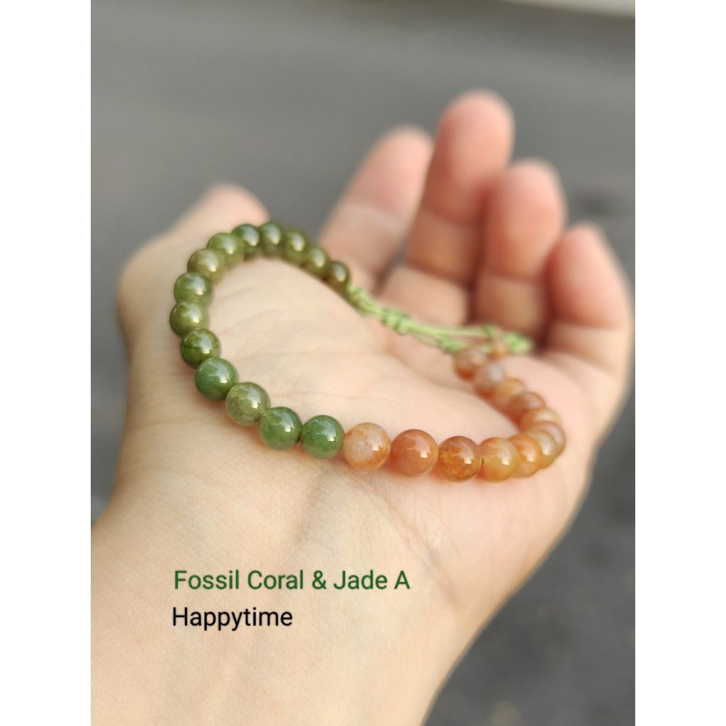 sgn2512126 Vòng Tay thắt dây Handmade với đá thiên nhiên Happytime, kiểm định Liulab