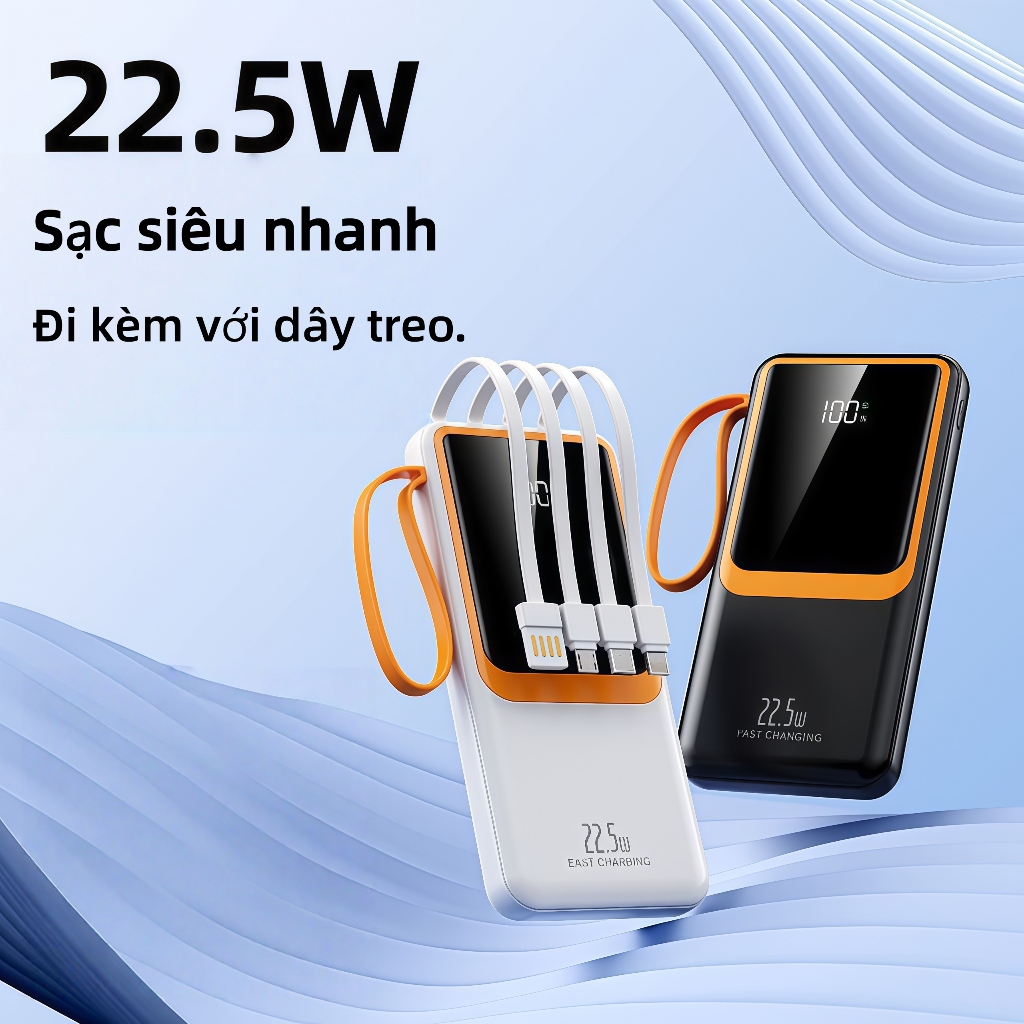 power bank built-in 10000- 50000mah quick charge cord for multiple phone devices/Pin dự phòng
