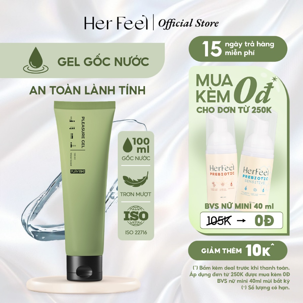  Gel Bôi Trơn PlayAh Gốc Nước Pleasure Gel 100ml An Toàn Lành Tính 