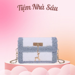  Túi Handmade túi tự đan đầy đủ phụ kiện đan len Bag Nữ Đeo Chéo Đeo Vai 