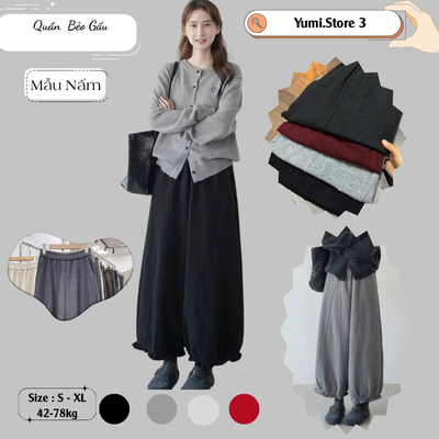 Quần Bèo Gấu Yumi.store Chất Liệu Tăm Lông Nhật  Mẫu New 2026(Nấm)