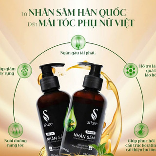 (Hàng Công Ty) Dầu gội/xả nhân sâm Spure 250ml