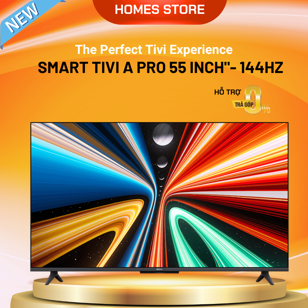 Tivi Redmi A Pro 55 Inch Bản 2025 Tiết Kiệm Điện 4K/144Hz/3GB/64GB - Bản Nhập
