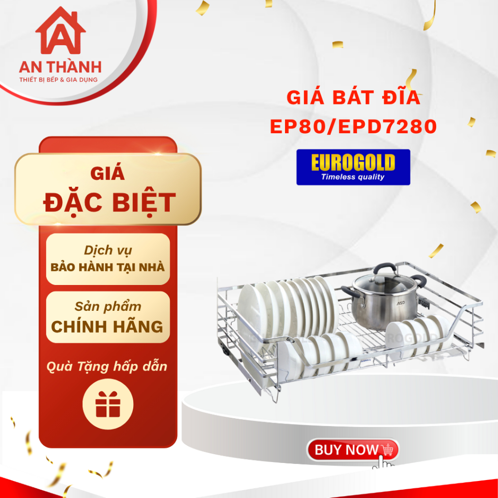 Giá Bát Đĩa Eurogold EP80/EPD7280 – Mang Tính Ứng Dụng Cao Trong Không Gian Bếp
