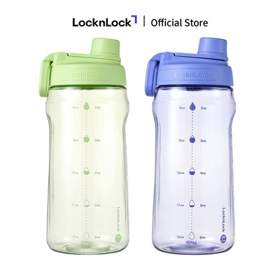 Bình nước nhựa LocknLock Active Large Bottle 1.5L có tay cầm gấp gọn, vạch nhắc uống nước HAP941
