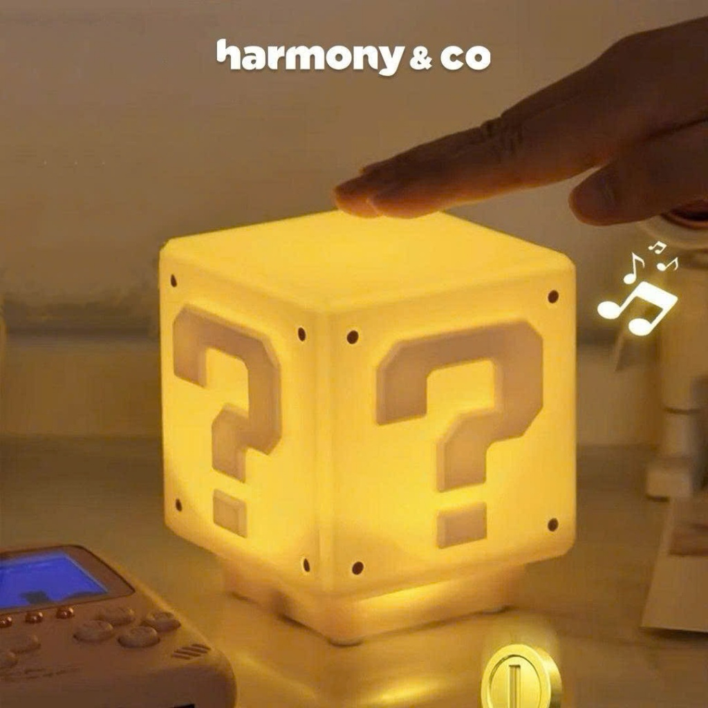 Đèn Ngủ Mario Khối Hỏi Cảm Ứng – Đèn Decor Bầu Không Khí, Quà Tặng Dễ Thương