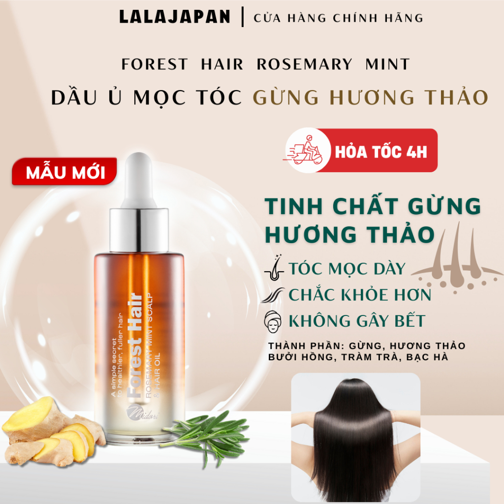 [HỎA TỐC] Dầu Ủ Tóc Hương Thảo FOREST HAIR ROSEMARY MINT HAIR OIL Giảm Rụng Kích Mọc Tóc