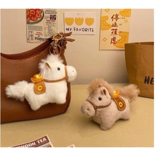  Móc khoá ngựa cõng vàng - Ngựa may mắn- Trang trí balo - Quà tặng 