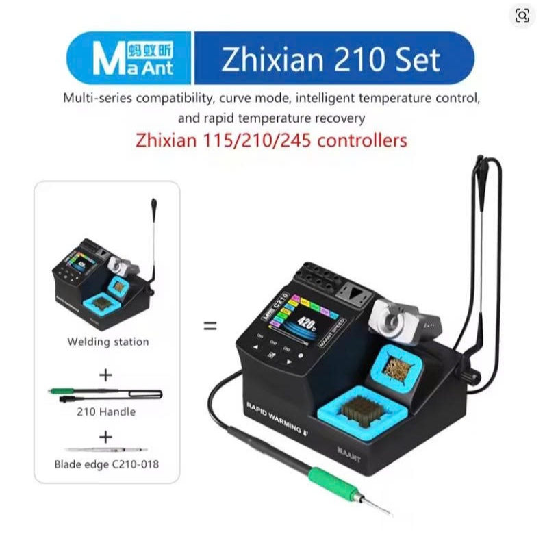 Máy Hàn(Trạm Hàn) MaAnt Speed C210 Công Suất 200W – Gia Nhiệt Cực Nhanh, Hỗ Trợ Mũi C210/C245/C115