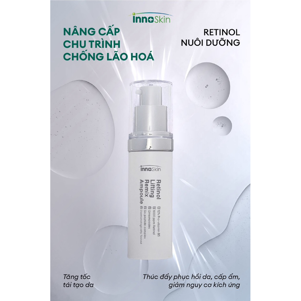 (Hàng công ty có tem phụ) Bản mới - Tinh Chất Retinol Innoskin Lifting Remix Ampoule 30ml