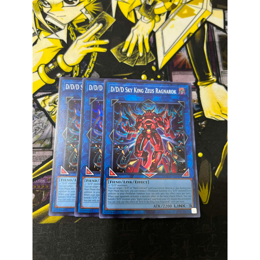 Thẻ bài yugioh chính hãng D/D/D Sky King Zeus Ragnarok Super rare x1 card asian english