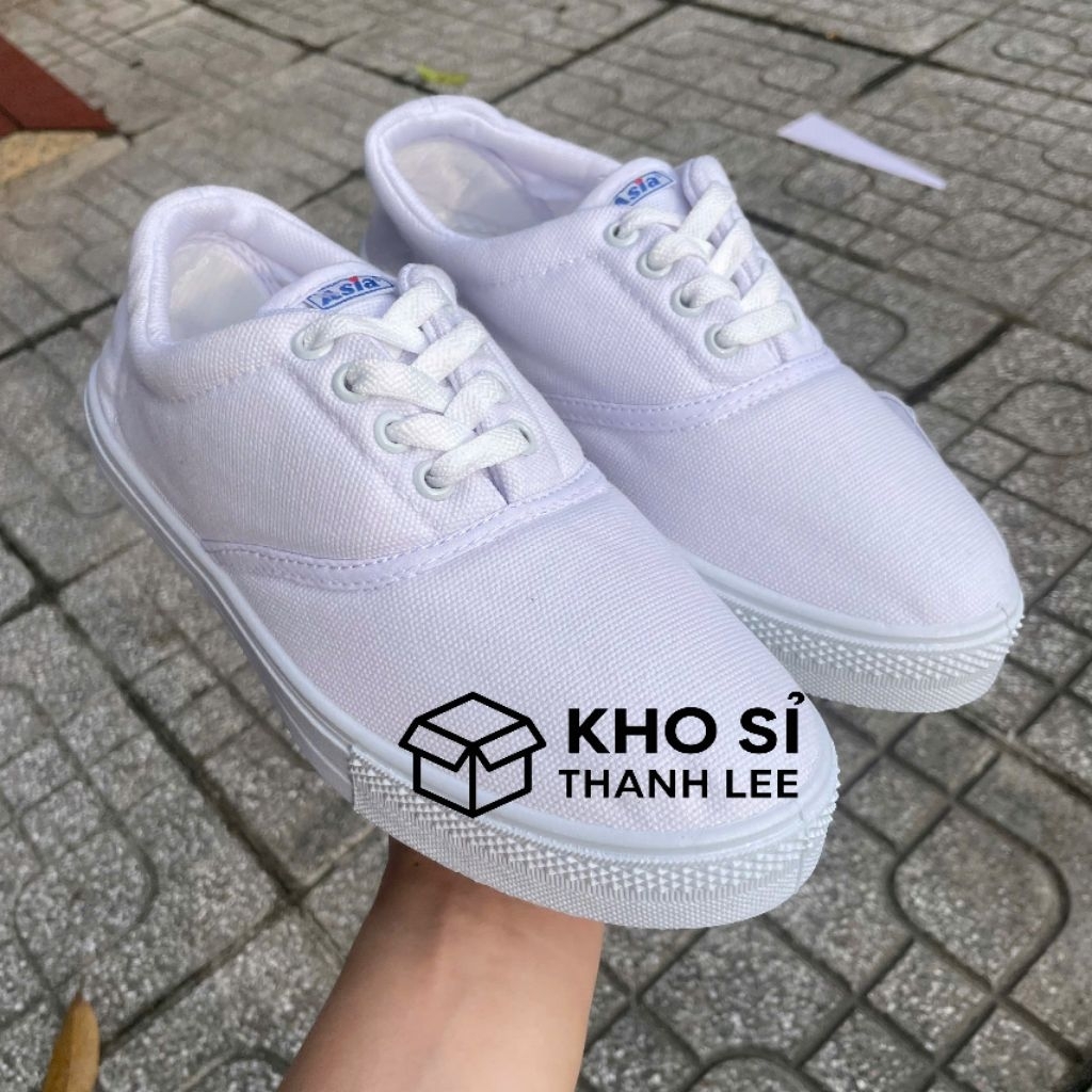 Giày vải trắng Asia nam nữ. Phù hợp hoạt động thể thao, ca múa nhạc nhẹ nhàng