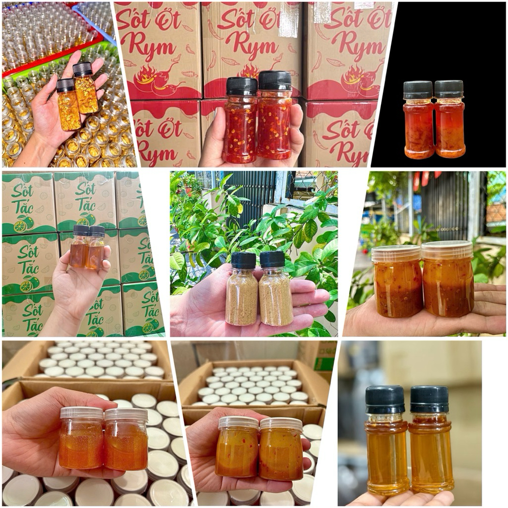Combo 2 Hủ / Chai sốt chấm bánh tráng nhà nấu chuẩn vị ( SỐT MUỐI BÉO / SỆT / TẮC / PHÔ MAI /ỚT RIM / DẦU TÒI / SA TẾ..)