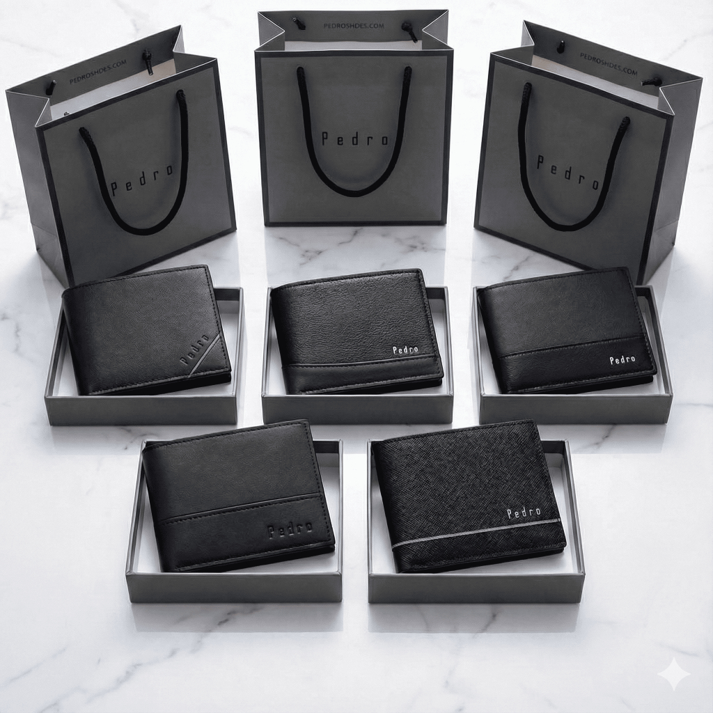 [Fullbox] Ví Da Nam Pedro Cao Cấp - Ví Nam Dáng Ngang Sang Trọng Làm Quà Tặng (Kèm Hộp & Túi Giấy Hãng)